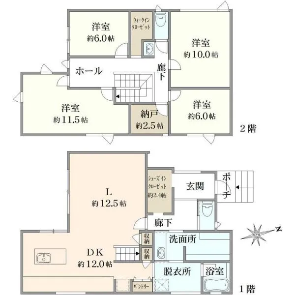 松戸市秋山 間取図