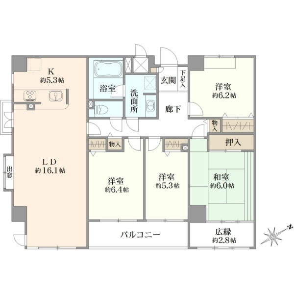 ラポール砧公園 間取図