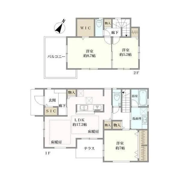 稲城市東長沼 間取り