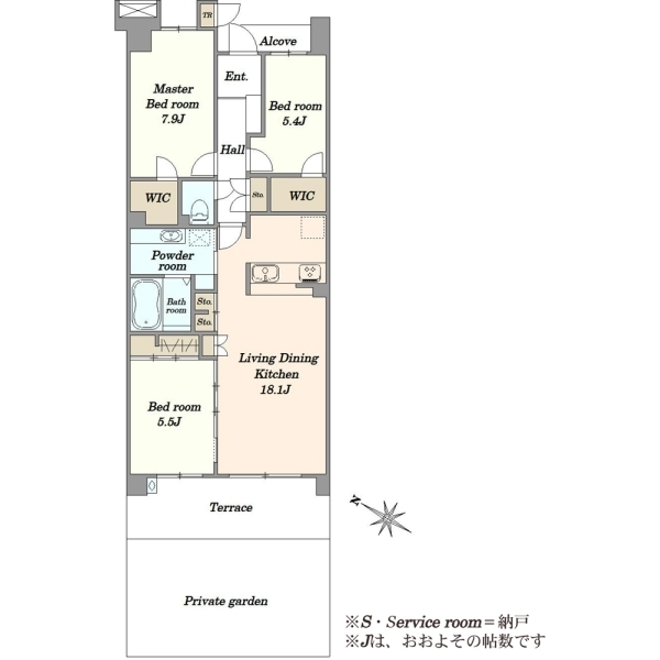 シティアＢ棟 間取図