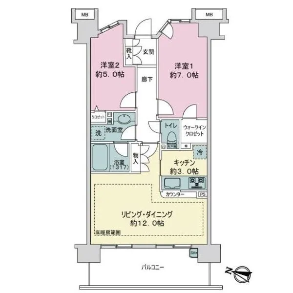 グローリオ志村ハウス 間取図