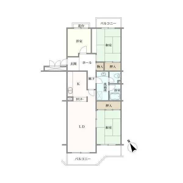 あざみ野団地第３−３−６号棟 間取図
