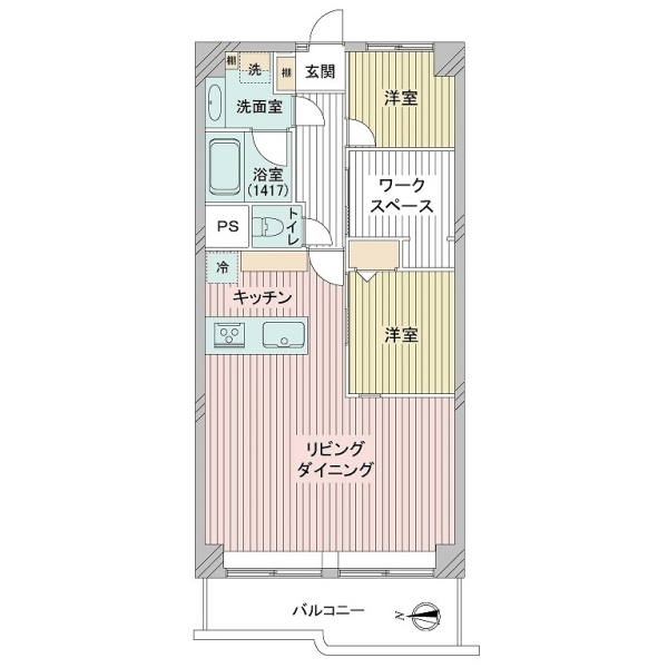 コーヅ関町スカイハイツ２号棟 間取図