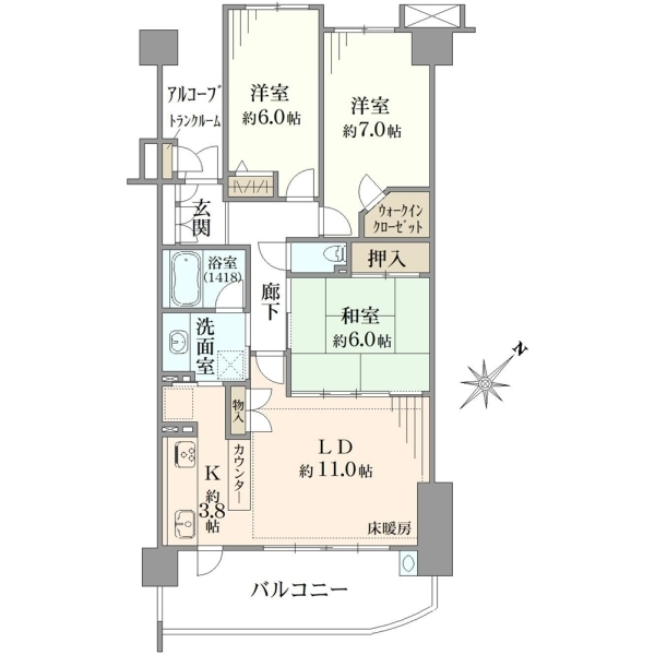 シーズウィッシュ志木 間取図