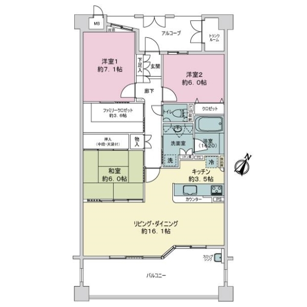 ザ・シーズンズＡ棟 間取図