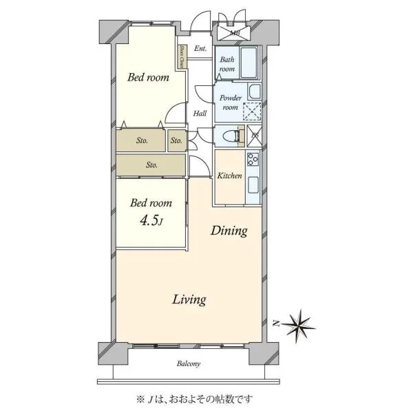 多摩川芙蓉ハイツ1号棟 間取図