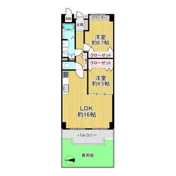 ローレルコート西大寺 間取図