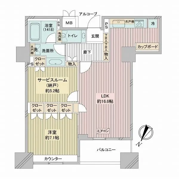 オリゾンマーレ 間取図