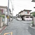 豊中市上野西４丁目 前面道路（２０２５年１０月撮影）