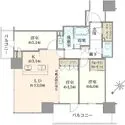 プラウドタワー相模大野クロス 間取図
