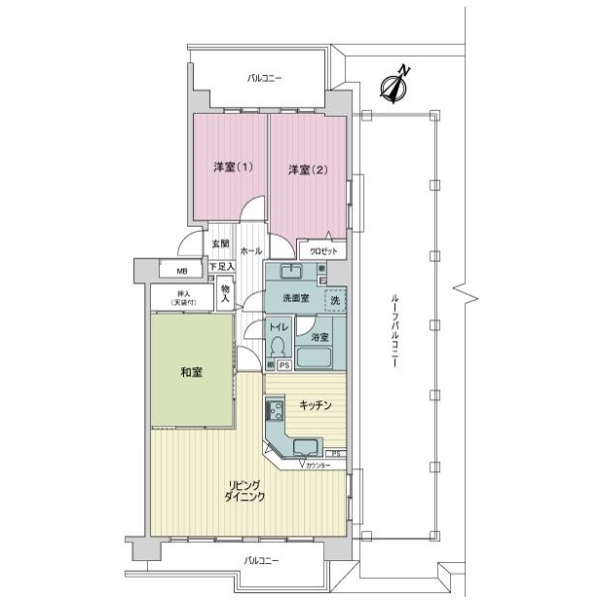 サンパセオ新柏Ｅ号館 間取図