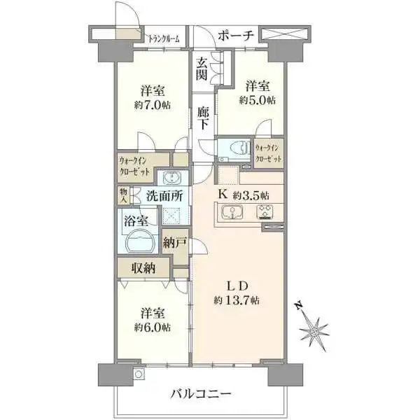 プラウド船橋三街区 間取図