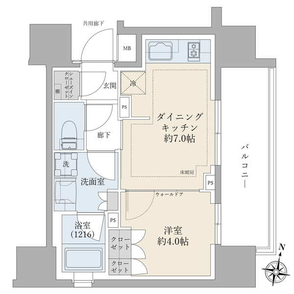 Ｂｒｉｌｌｉａ東中野ステーションフロント 間取図