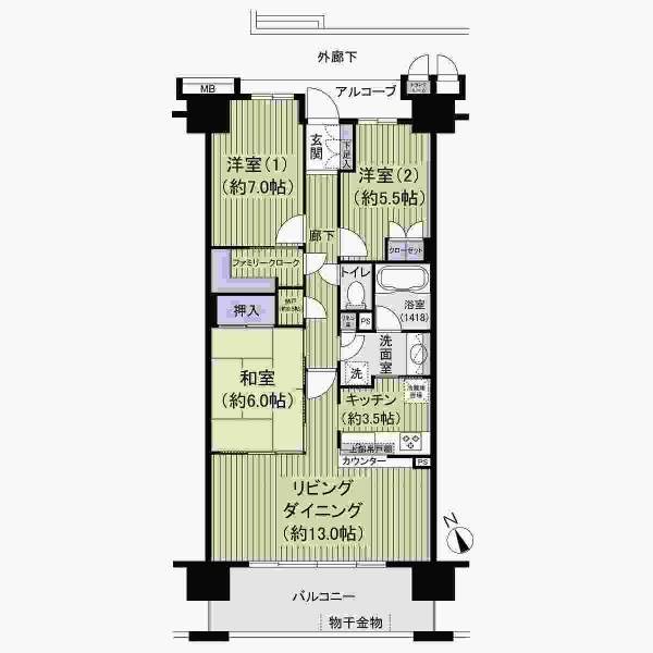 コロンブスシティ 間取図
