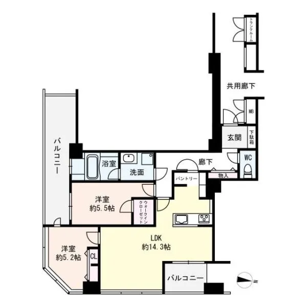 大阪府大阪市西区江戸堀１丁目 間取り図