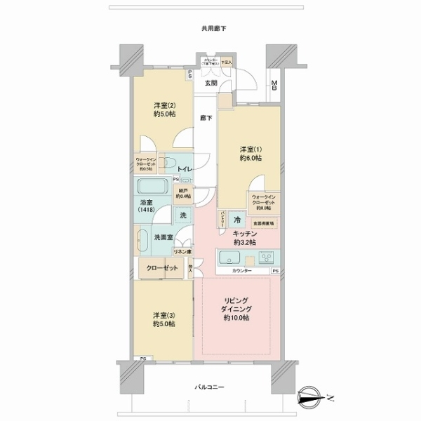 パークホームズ立川 間取図