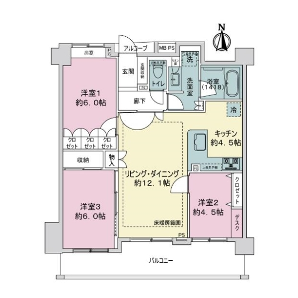 ライオンズ光が丘オーセンティックハウス 間取図
