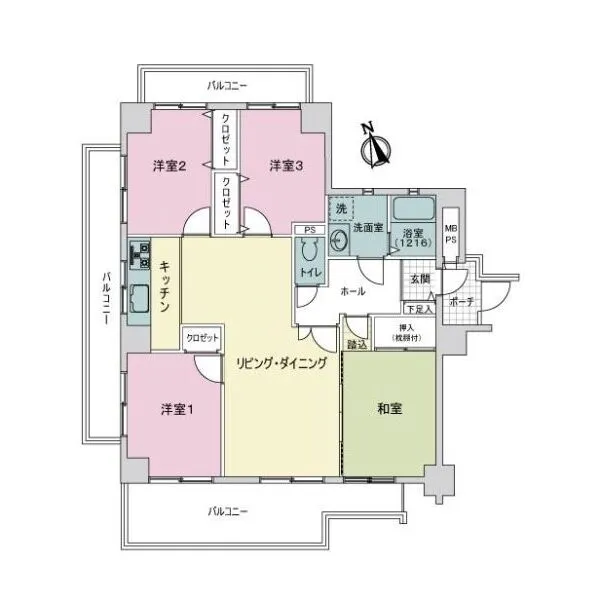 ライオンズマンション豊中上野東 間取図