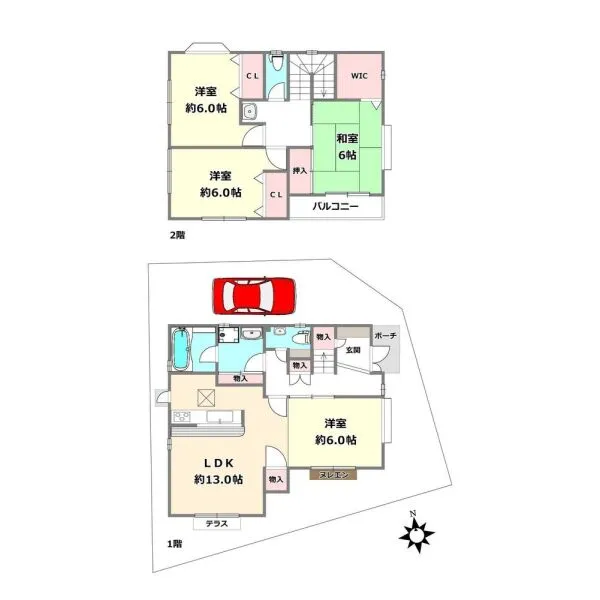 豊中市若竹町１丁目 間取図