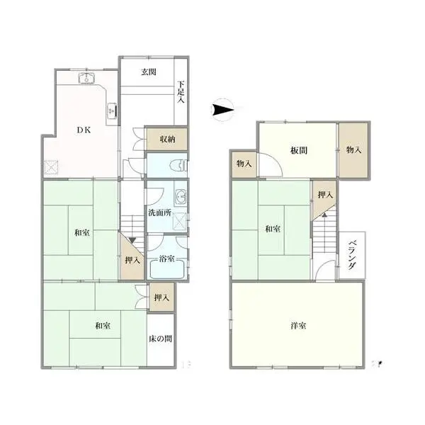 京都市左京区北白川西伊織町 間取図