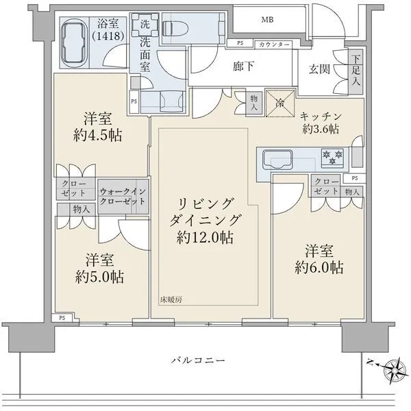 ＢｒｉｌｌｉａＴｏｗｅｒ箕面船場ＴＯＰ　ＯＦ　Ｔ… 間取図