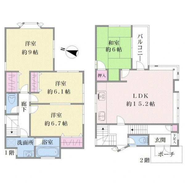 横浜市鶴見区上末吉１丁目 間取図