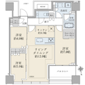 白金ザ・スカイ　東棟 間取図