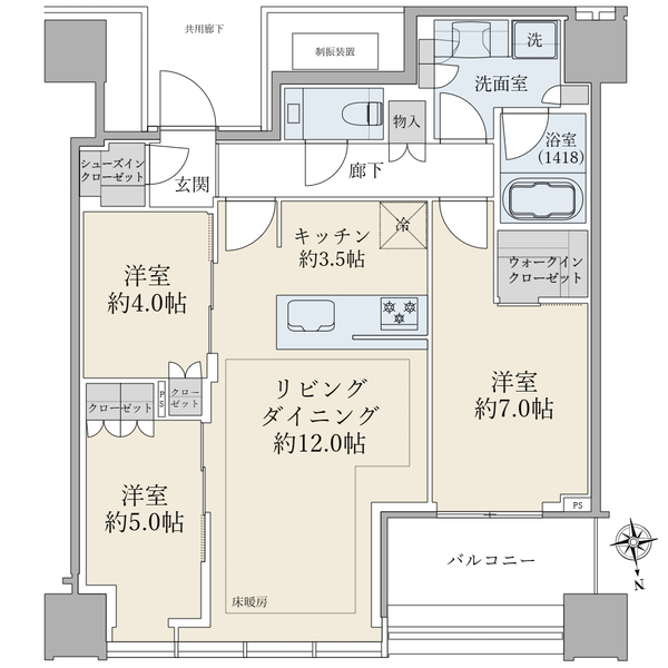 白金ザ・スカイ　東棟 間取図