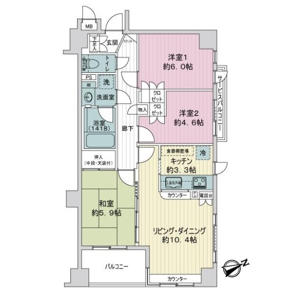 マイキャッスルセンター南 間取図