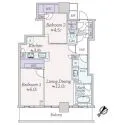 リヴァリエＢ棟 間取図