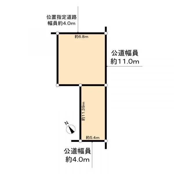 高石市綾園３丁目 北東側の土地です。