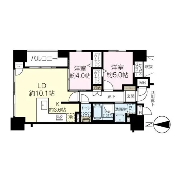 プレミスト堺筋本町ラディーナ 間取り図