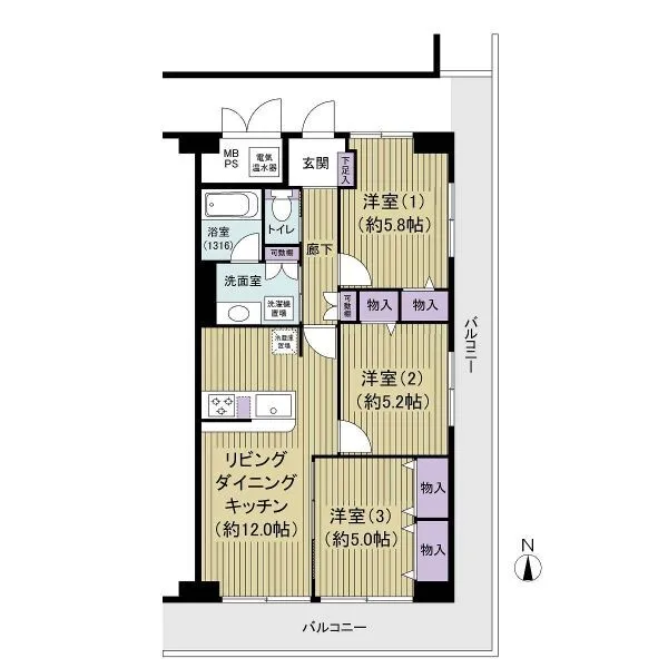 大宮吉敷町スカイハイツ 間取図