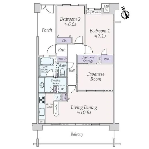 ライオンズヒルズ横濱寺尾 間取図