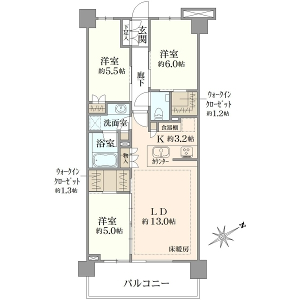 ザ・パークハウス市川二丁目 間取図