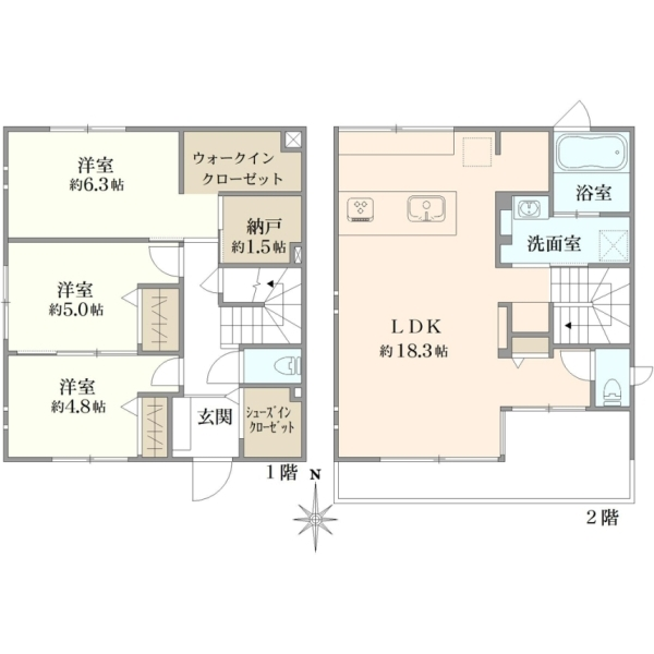 藤沢市柄沢 間取図
