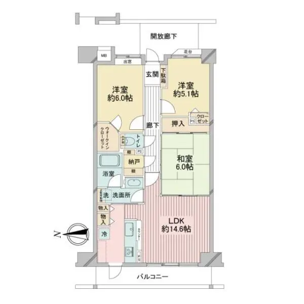 サンヴェール国分寺エスタシオン 間取図