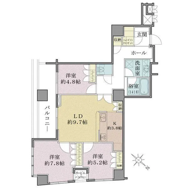サンウッド品川天王洲タワー 間取図