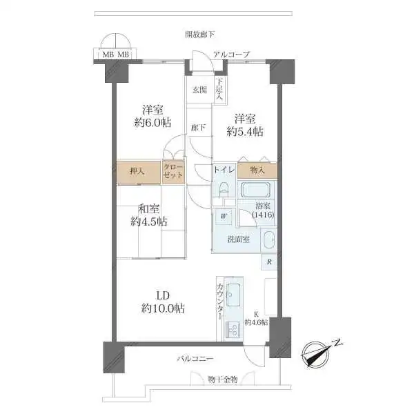 サーパス鳴尾 間取図