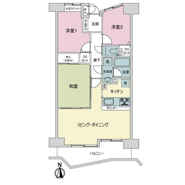 グリーンコーポ北戸田 間取図