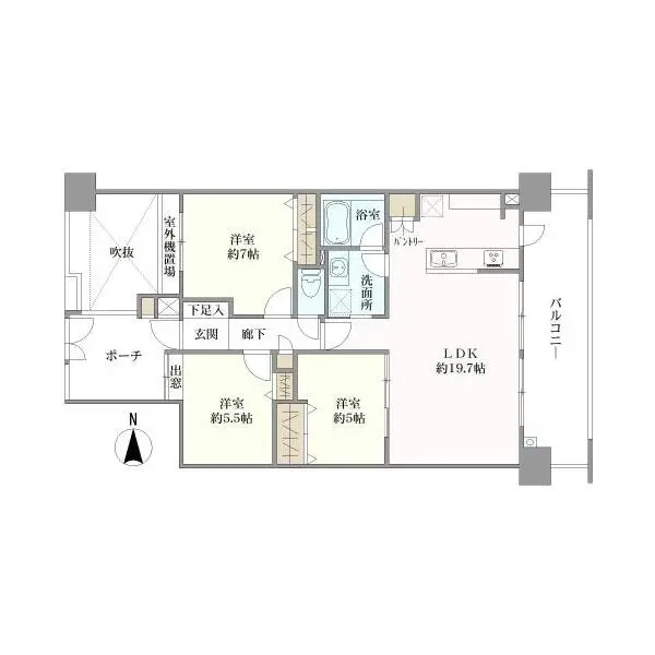 クイーンシティ豊田多摩平の丘 間取図
