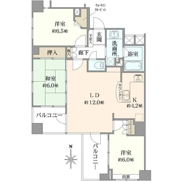 ライオンズグローベル小平ブランニューフォート 間取図