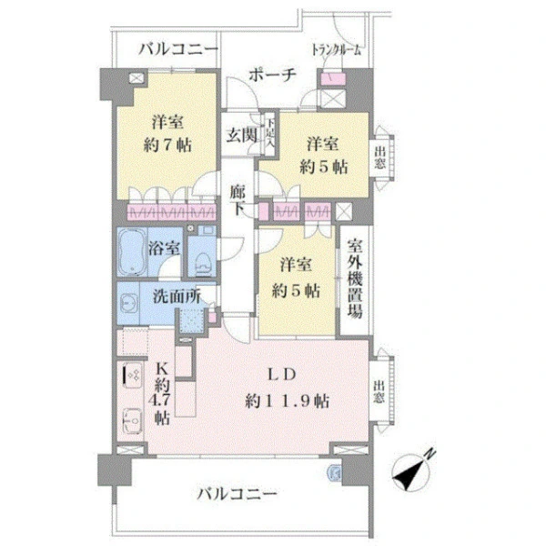 アリュール横濱星川 間取図