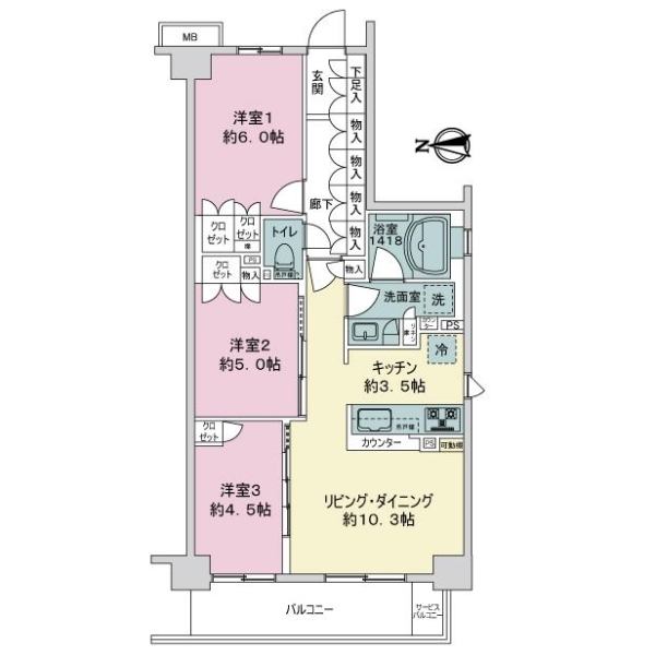 ルネ市川北国分 間取図