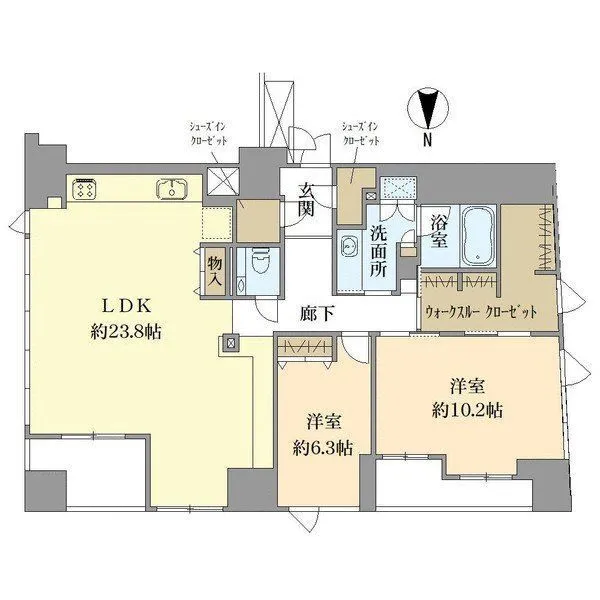プラウド京都東洞院 間取図(平面図)