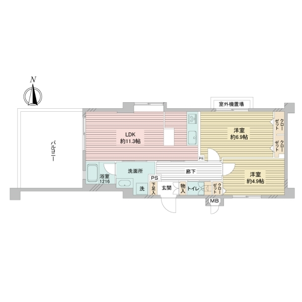 朝日クレス・パリオ溝の口 間取図
