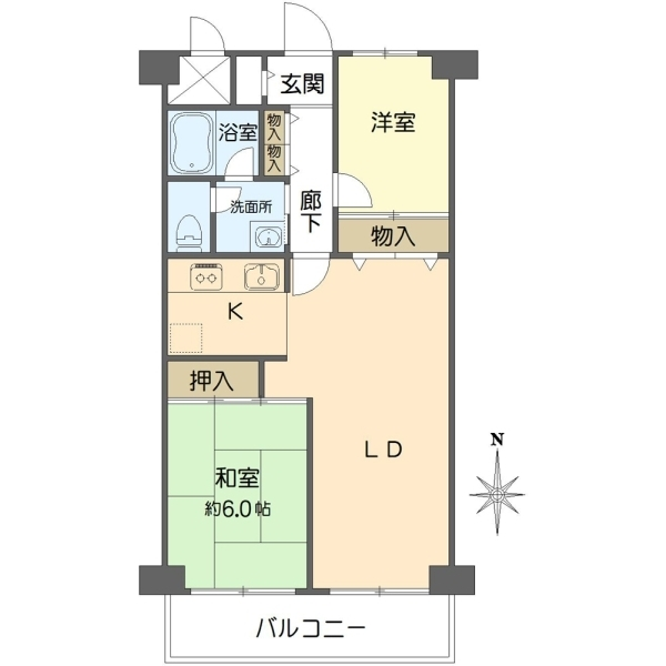 ネオコーポ大阪城公園２号棟 間取図