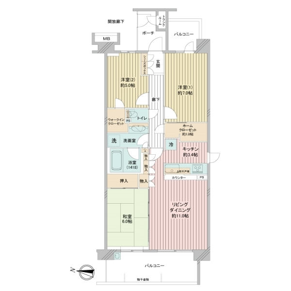ガーデン横浜鴨居 間取図