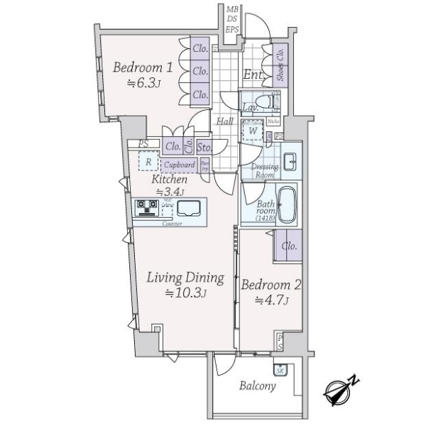 ブランズ文京小石川レジデンス 間取図