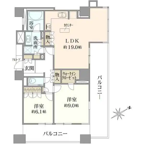 クレッセント三鷹ザ・タワー 間取図